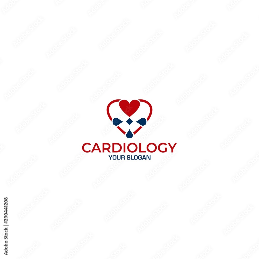 Cardiovascular Clinic Logo Design vector