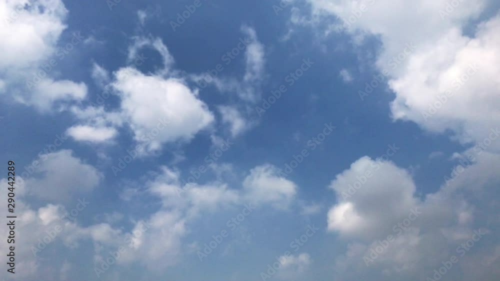 Time lapse of clouds moving in blue sky. Time lapse of clouds moving in blue sky.