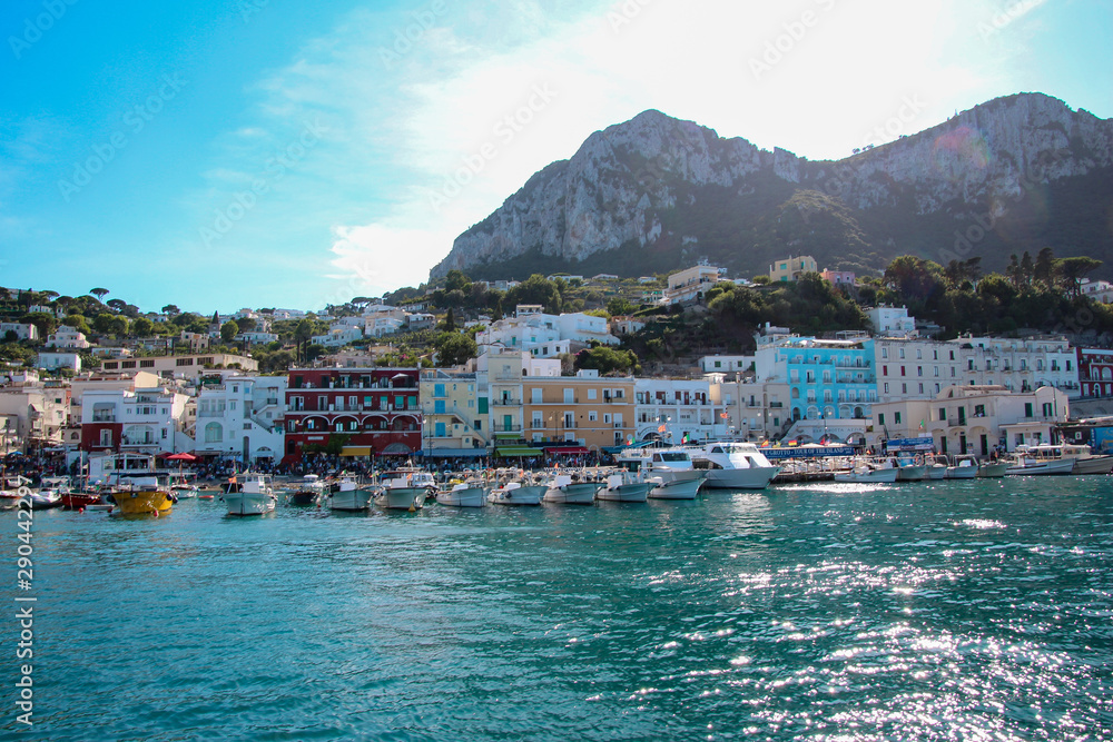 View on Capri from a boat