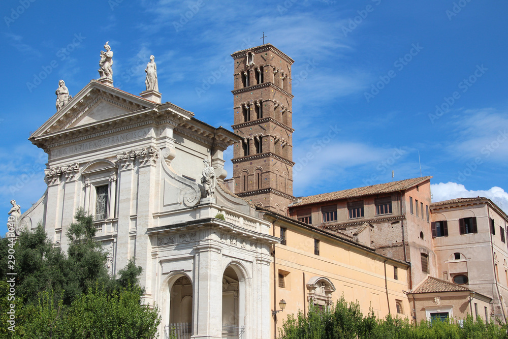 View on the Roman Forum in the heart of Rome