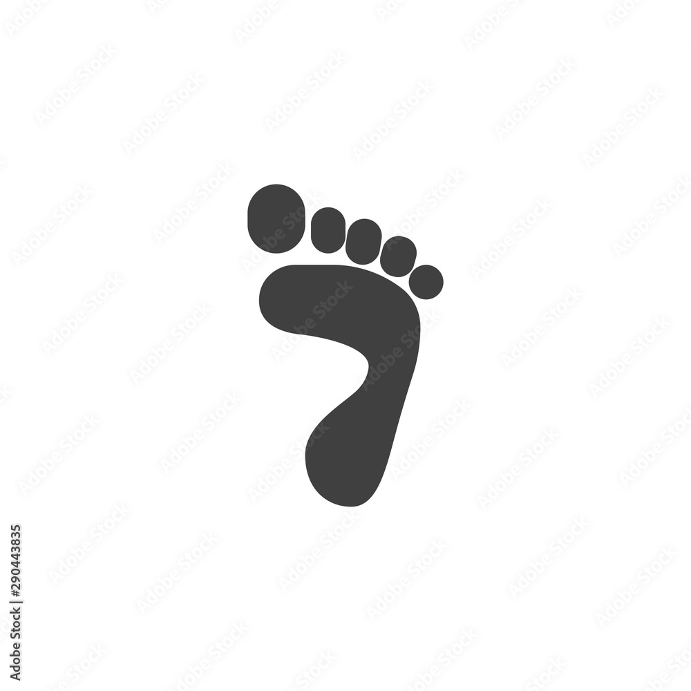 Human foot print vector icon. filled flat sign for mobile concept and web design. Footprint glyph icon. Symbol, logo illustration. Vector graphics Human foot print vector icon. filled flat sign for mobile concept and web design. Footprint glyph icon. Symbol, logo illustration. Vector graphics