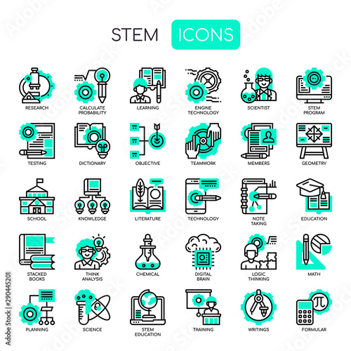 STEM , Thin Line and Pixel Perfect Icons