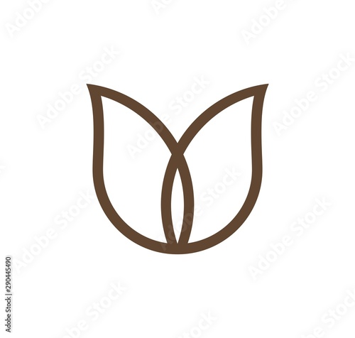 Abstract flower tulip logo vector icon design template .
