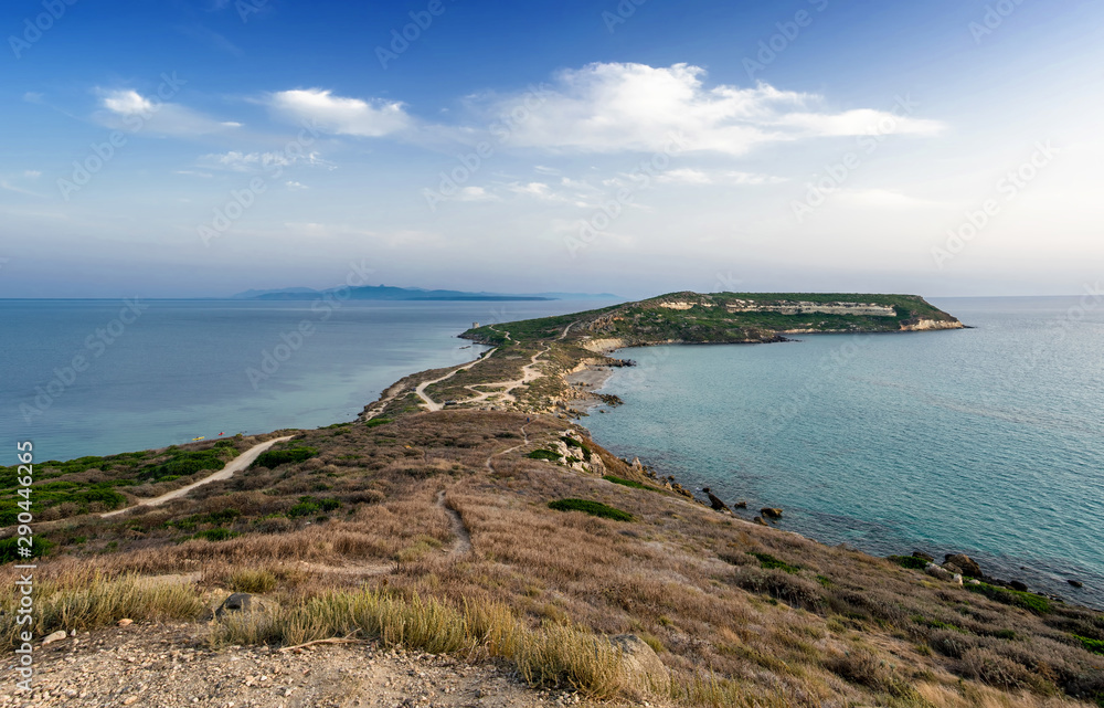 Overview of Capo San Marco in Sinis, Cabras, Oristano - Sardinia