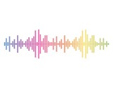 sound wave music logo vector template. Audio colorful wave logo. Vector equalizer element. Audio technology, musical pulse. motion sound wave abstract vector background.