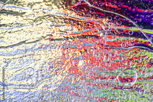 Abstract colorful background. Oil and water drops. Rainbow blurred texture. 3d render illustration
