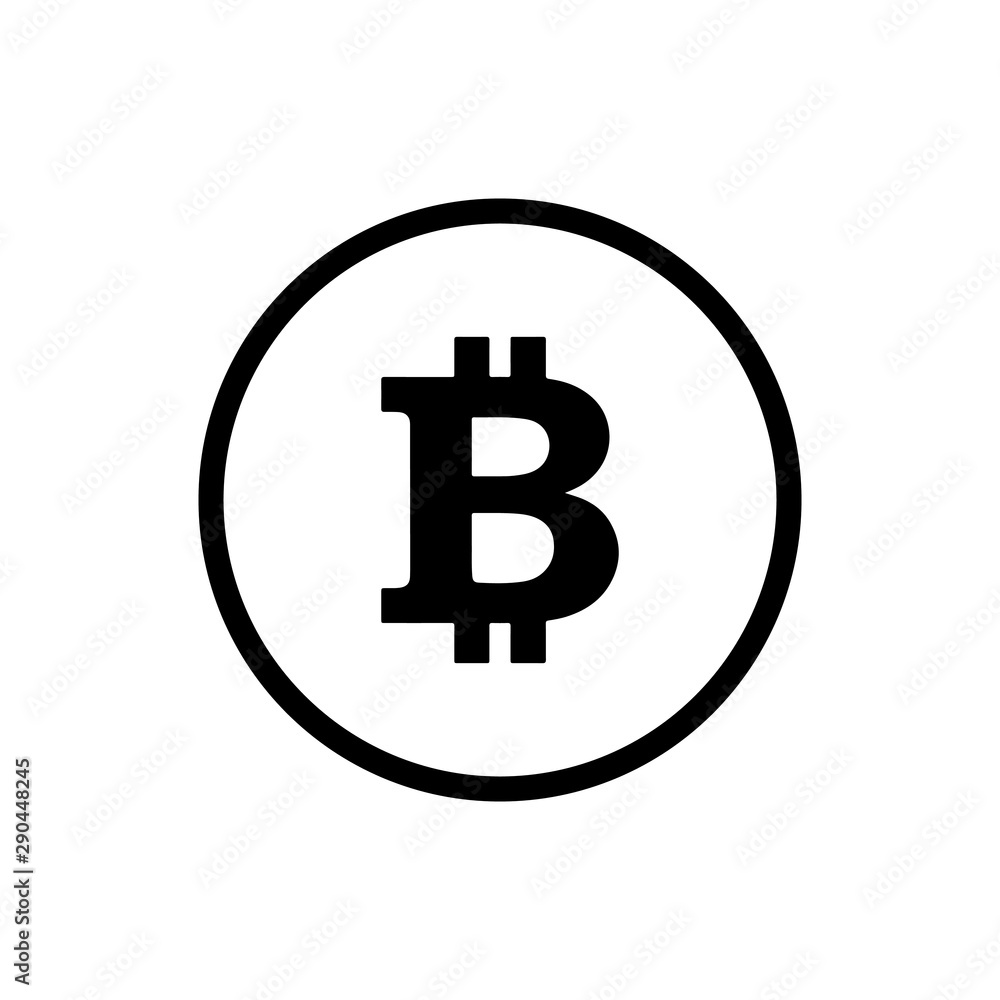 Bitcoin linear icon, vector sign, payment symbol, coin logo. Crypto currency, virtual electronic, internet money. Black emblem isolated on white. Cryptocurrency e-commerce concept Bitcoin linear icon, vector sign, payment symbol, coin logo. Crypto currency, virtual electronic, internet money. Black emblem isolated on white. Cryptocurrency e-commerce concept