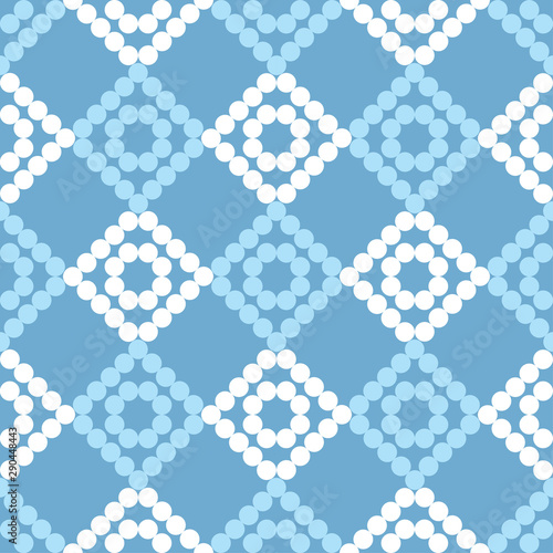 Polka dots seamless pattern. Mosaic of ethnic figures. Patterned texture. Geometric background. Can be used for wallpaper, textile, invitation card, wrapping, web page background.