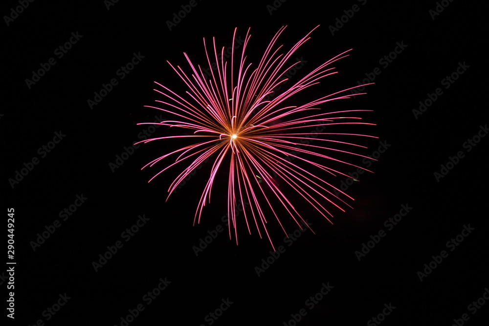 Fireworks in Shibetsu, Hokkaido, Japan Fireworks in Shibetsu, Hokkaido, Japan