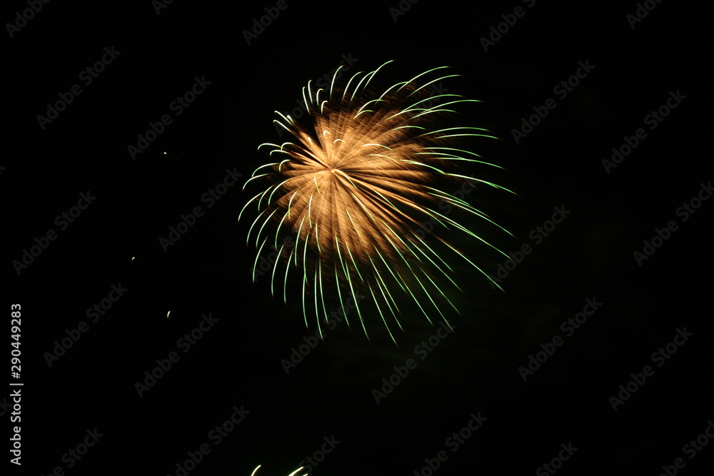 Fototapeta premium Fireworks in Shibetsu, Hokkaido, Japan