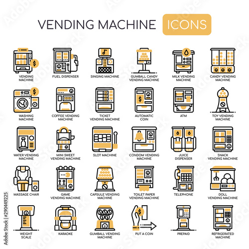 Vending Machine , Thin Line and Pixel Perfect Icons