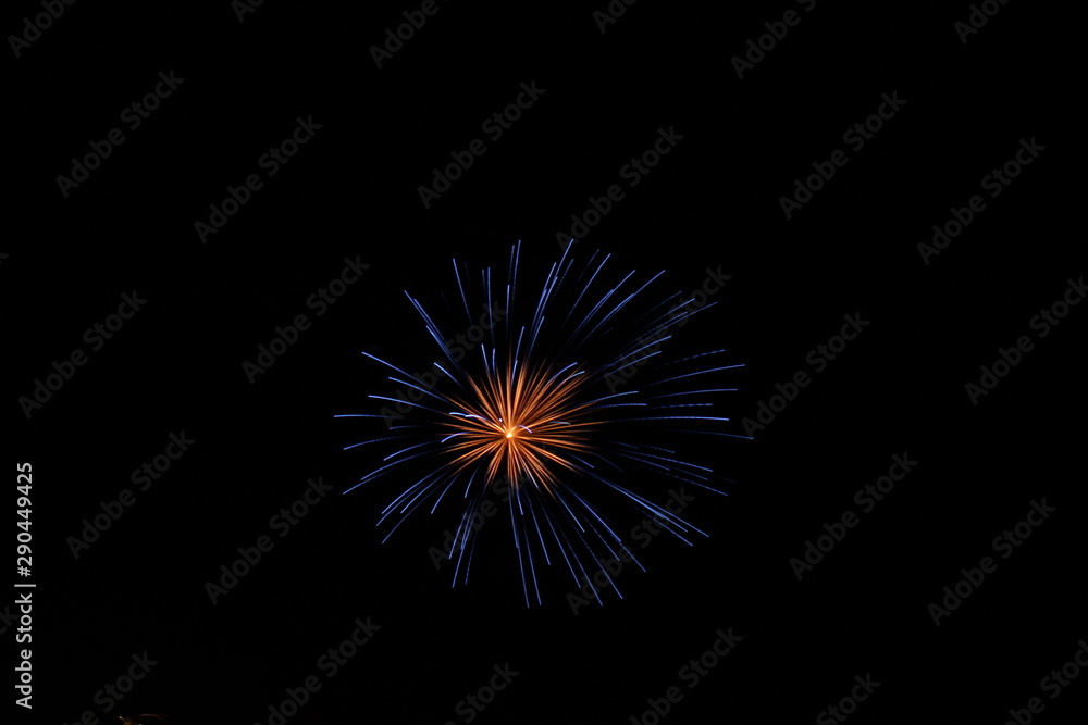 Fireworks in Shibetsu, Hokkaido, Japan Fireworks in Shibetsu, Hokkaido, Japan