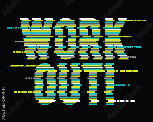 active wear slogan, athletic print for t-shirt graphic.
