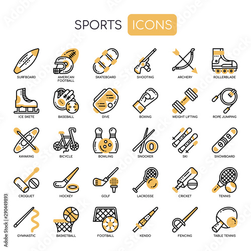 Sport , Thin Line and Pixel Perfect Icons