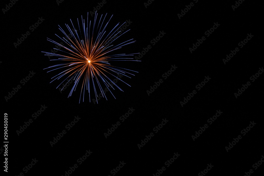 Fireworks in Shibetsu, Hokkaido, Japan Fireworks in Shibetsu, Hokkaido, Japan