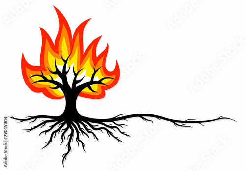 The Symbol of burning forest.