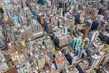 Aerial view of Hong Kong downtown