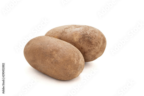 Photography Russet potato isolated on white background
