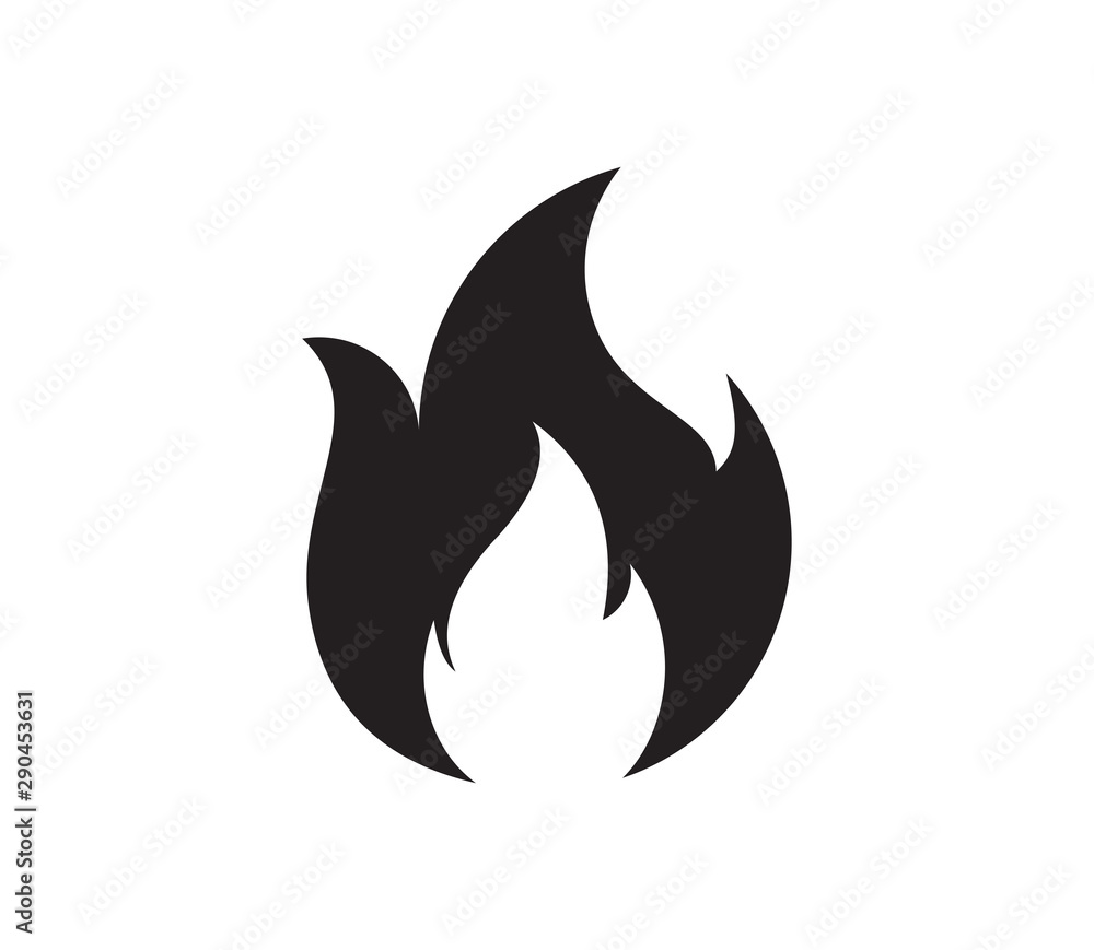 Naklejka premium Fire flame logo vector illustration design template