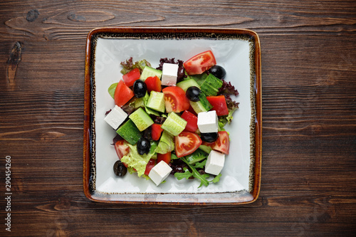 Greek salad . restaurant menu