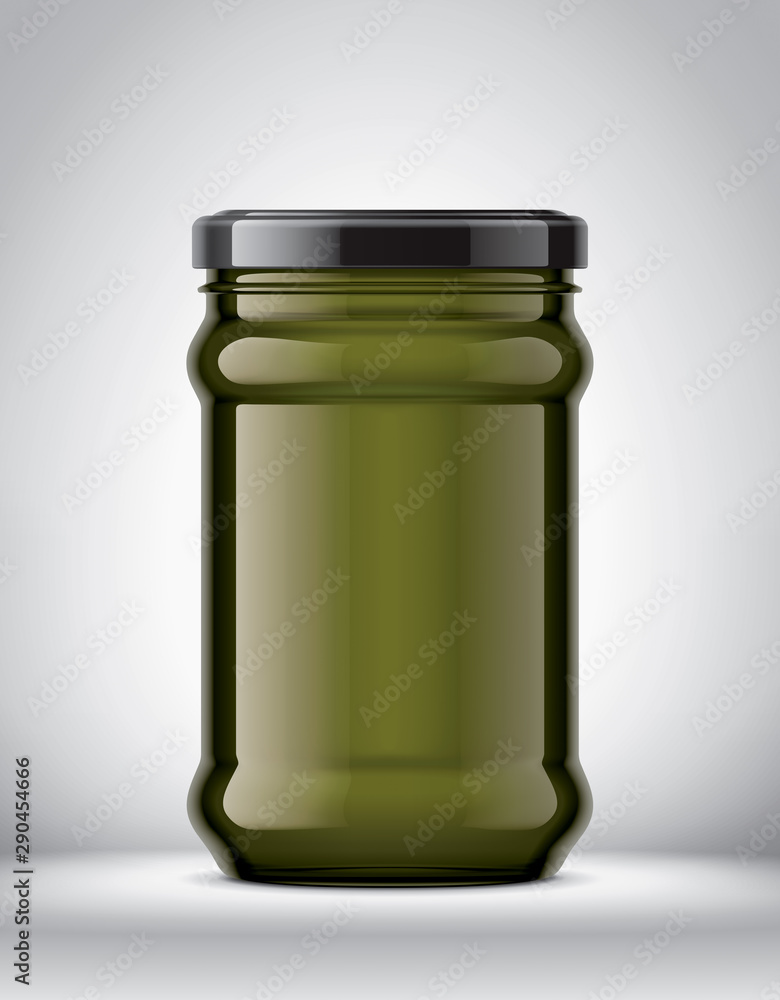 Glass Jar Mockup on Background. Glass Jar Mockup on Background.