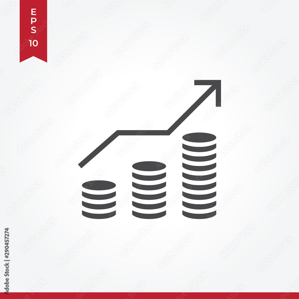 Business, finance vector icon in modern style for web site and mobile app Business, finance vector icon in modern style for web site and mobile app