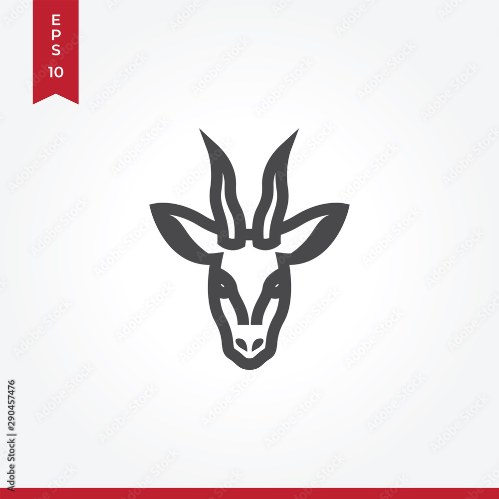 Deer head vector icon in modern style for web site and mobile app Deer head vector icon in modern style for web site and mobile app