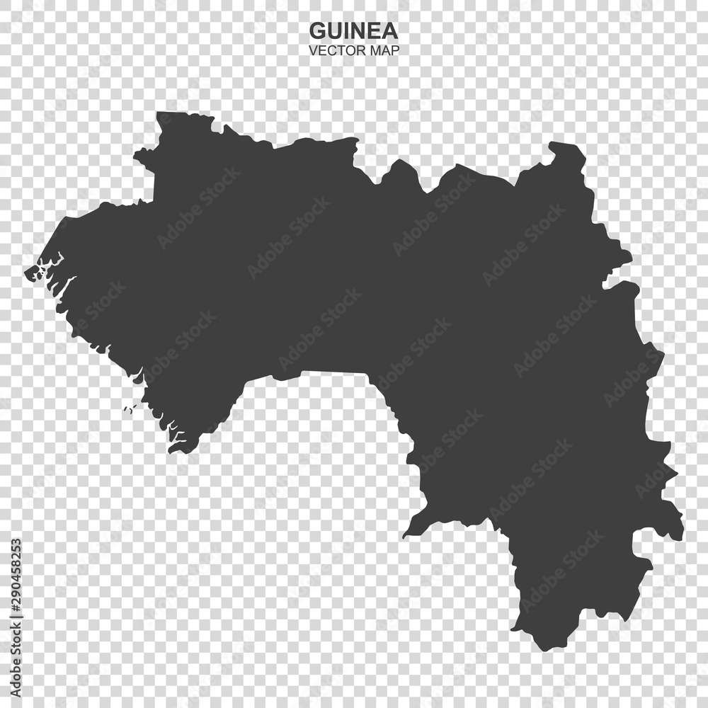 vector map of Guinea isolated on transparent background