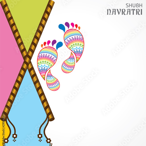 Illustration of Happy Navratri greeting stock vector
