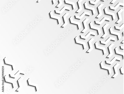 Islamic vector pattern.3d isometric white geometric mosaic vector pattern for background, card, banner. Geometric creative design.