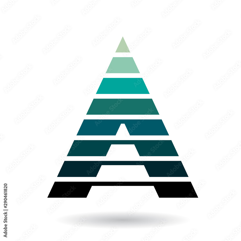 Colorful Abstract Triangle Symbol of Letter A Colorful Abstract Triangle Symbol of Letter A