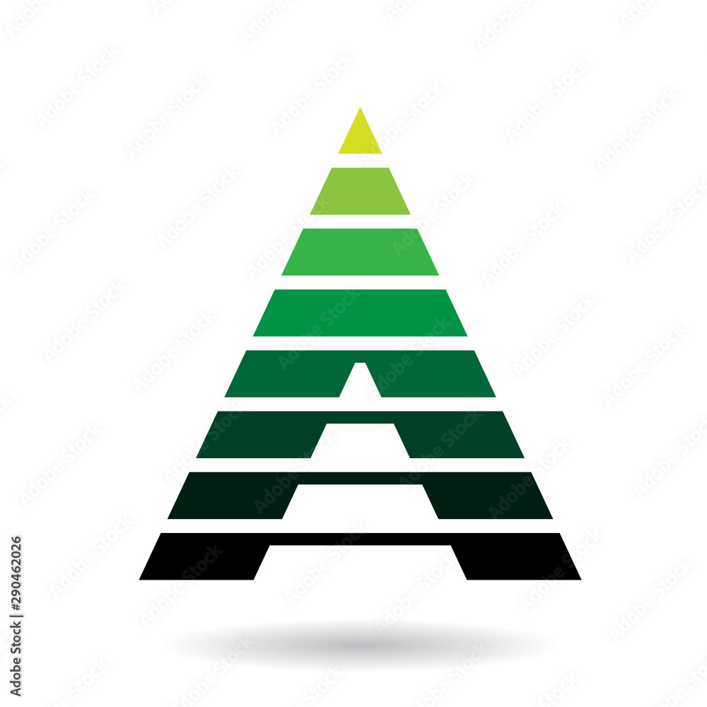 Colorful Abstract Triangle Symbol of Letter A Colorful Abstract Triangle Symbol of Letter A