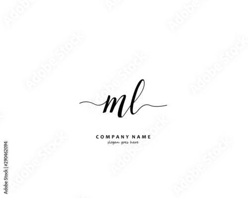 ML Initial letter logo template vector