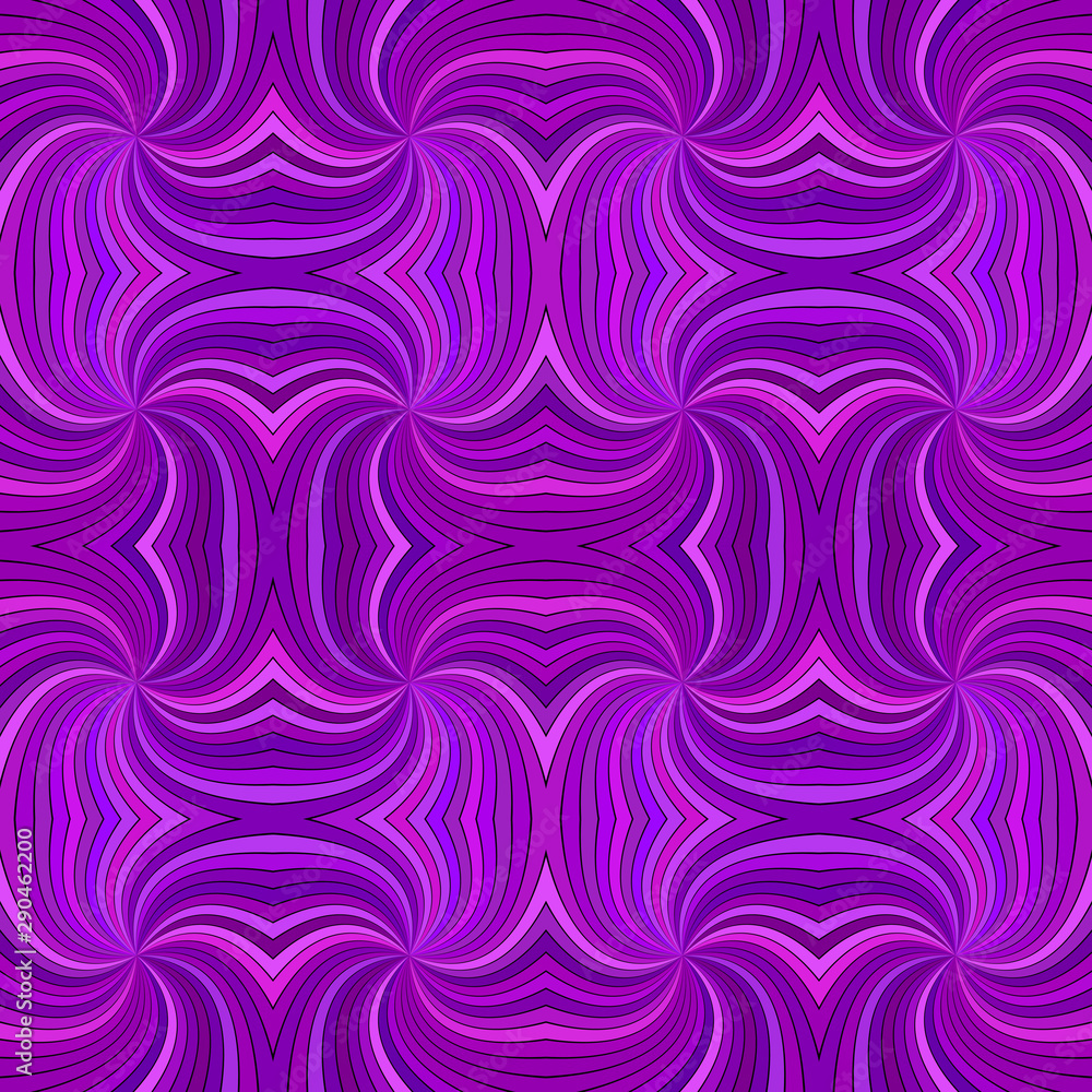 Purple seamless abstract psychedelic spiral stripe pattern background - vector curved ray design Purple seamless abstract psychedelic spiral stripe pattern background - vector curved ray design