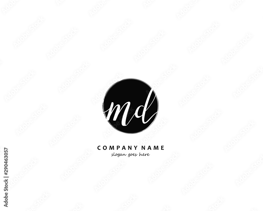 MD Initial letter logo template vector MD Initial letter logo template vector