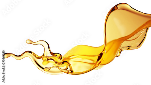 Splash fluid. 3d illustration, 3d rendering.