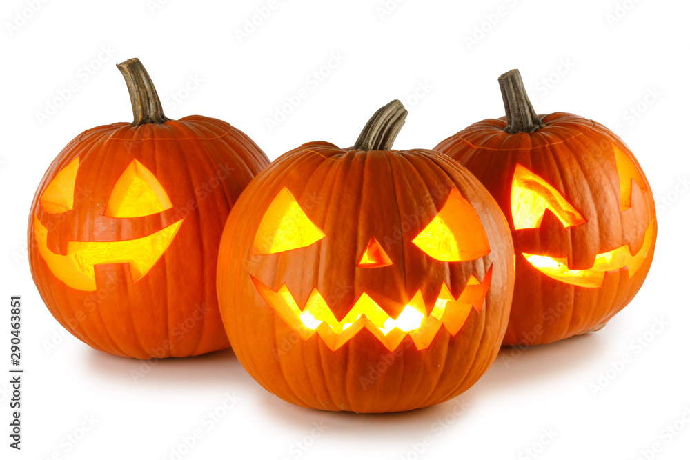 Halloween Pumpkins on white Halloween Pumpkins on white