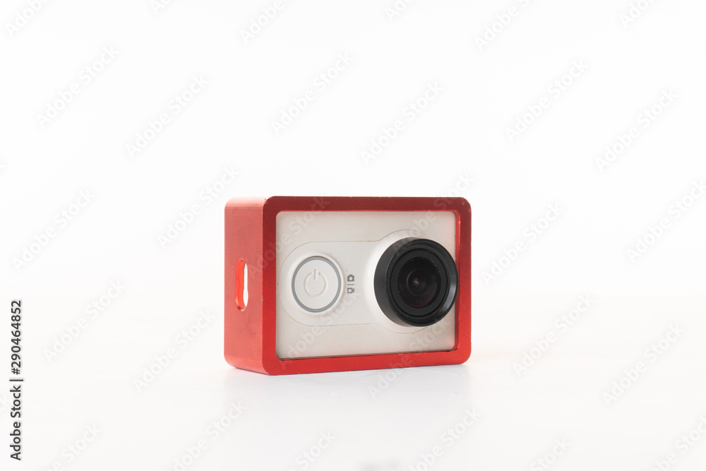 camera action cam on white