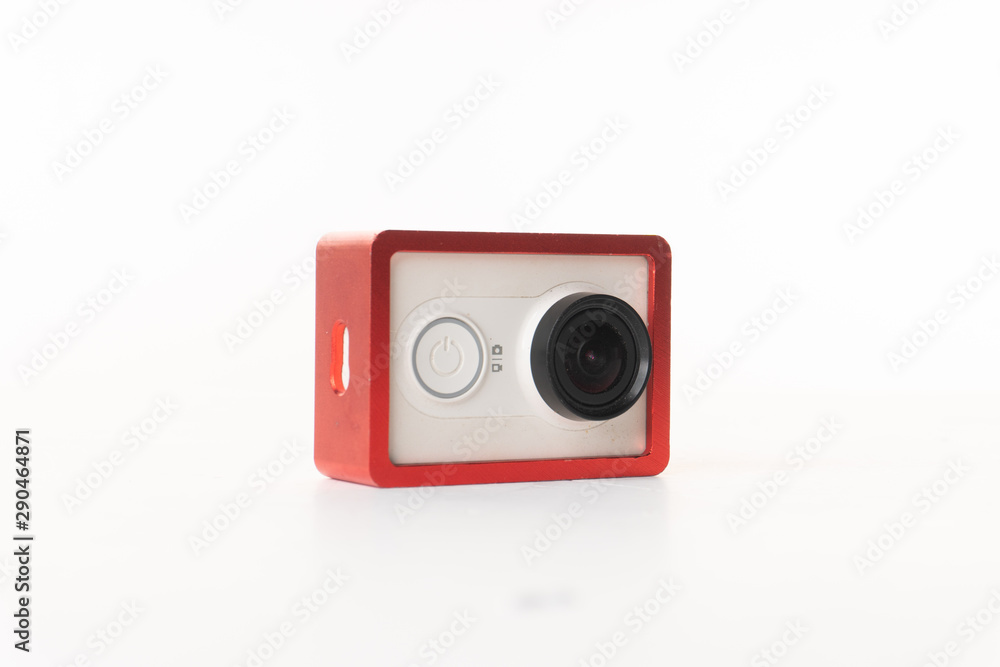 camera action cam on white background camera action cam on white background