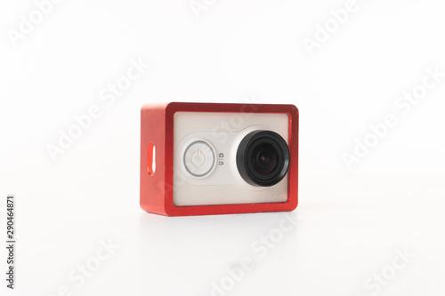 camera action cam on white background