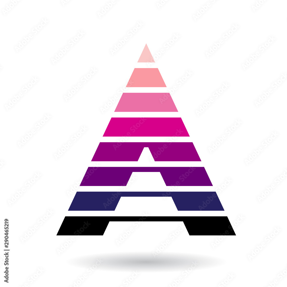 Colorful Abstract Triangle Symbol of Letter A Colorful Abstract Triangle Symbol of Letter A