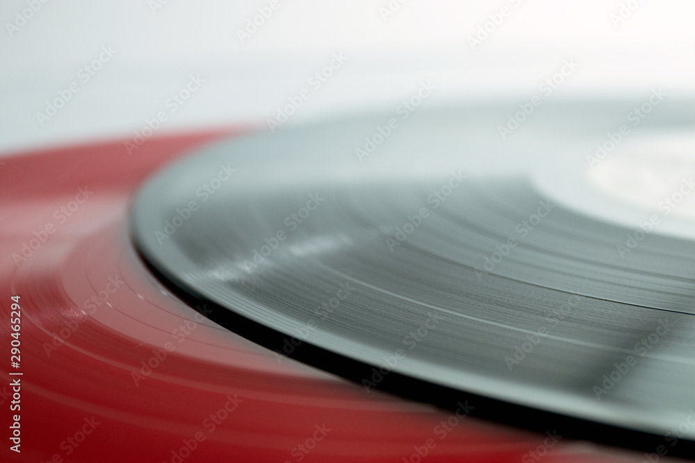 Vinyl Record Close Up Vintage Music Background