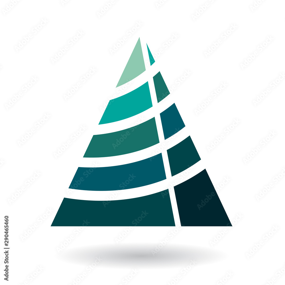 Colorful Abstract Triangle Symbol of Letter A Colorful Abstract Triangle Symbol of Letter A