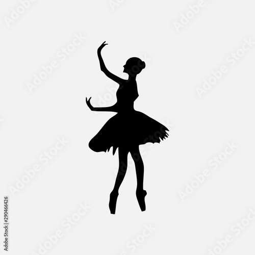 vector illustration of classical ballet, figure ballet dancer
