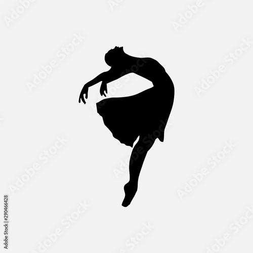 vector illustration of classical ballet, figure ballet dancer