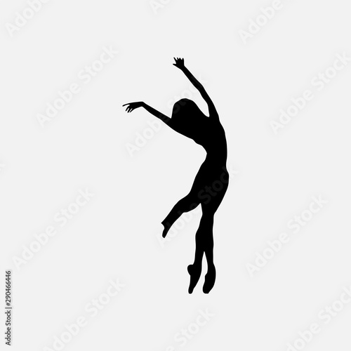 vector illustration of classical ballet, figure ballet dancer