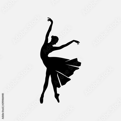vector illustration of classical ballet, figure ballet dancer