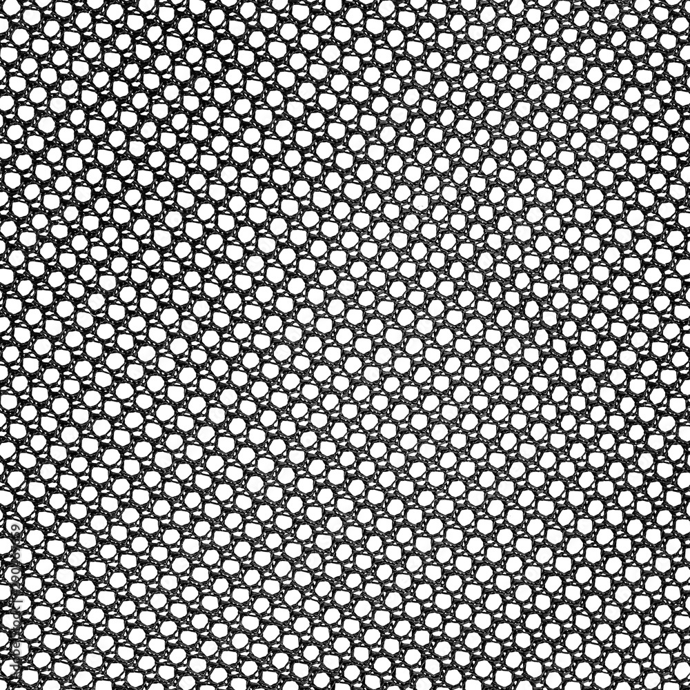 lace fabric black grid on an isolated white background