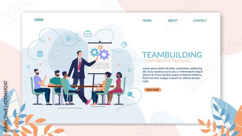 Bright Poster Teambuilding Corporate Training. 