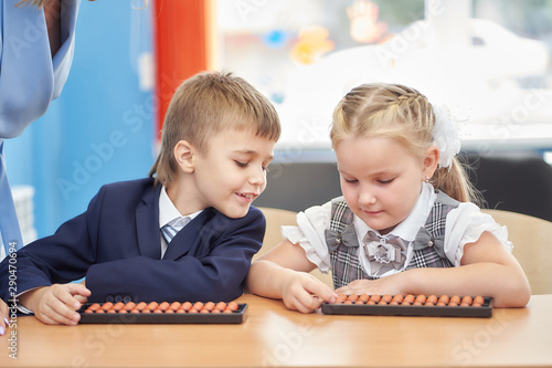children learn mental arithmetic using abacus soroban